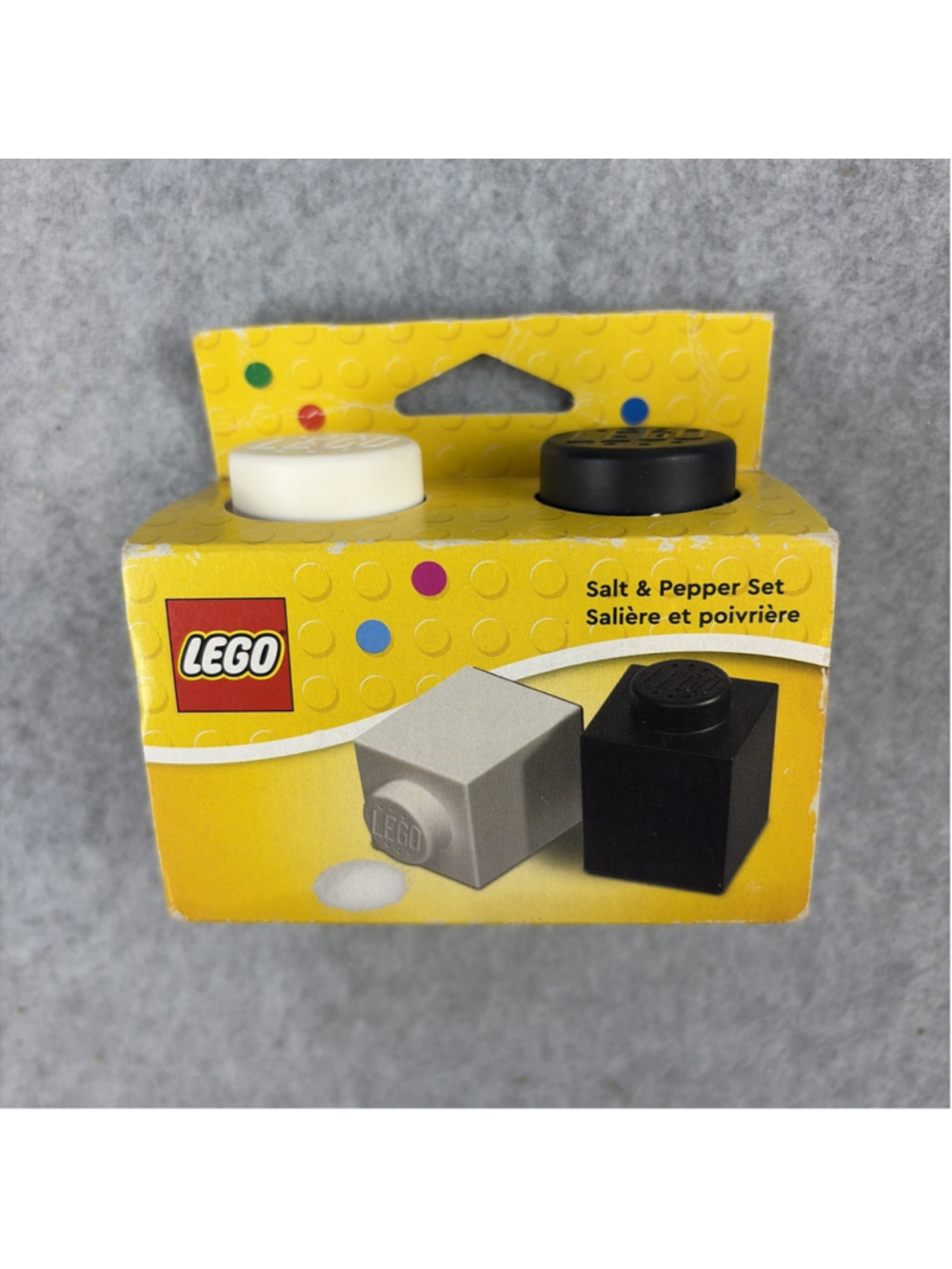 Lego 850705 - Salt & Pepper Shaker Set (B&W) - NIB, Retired